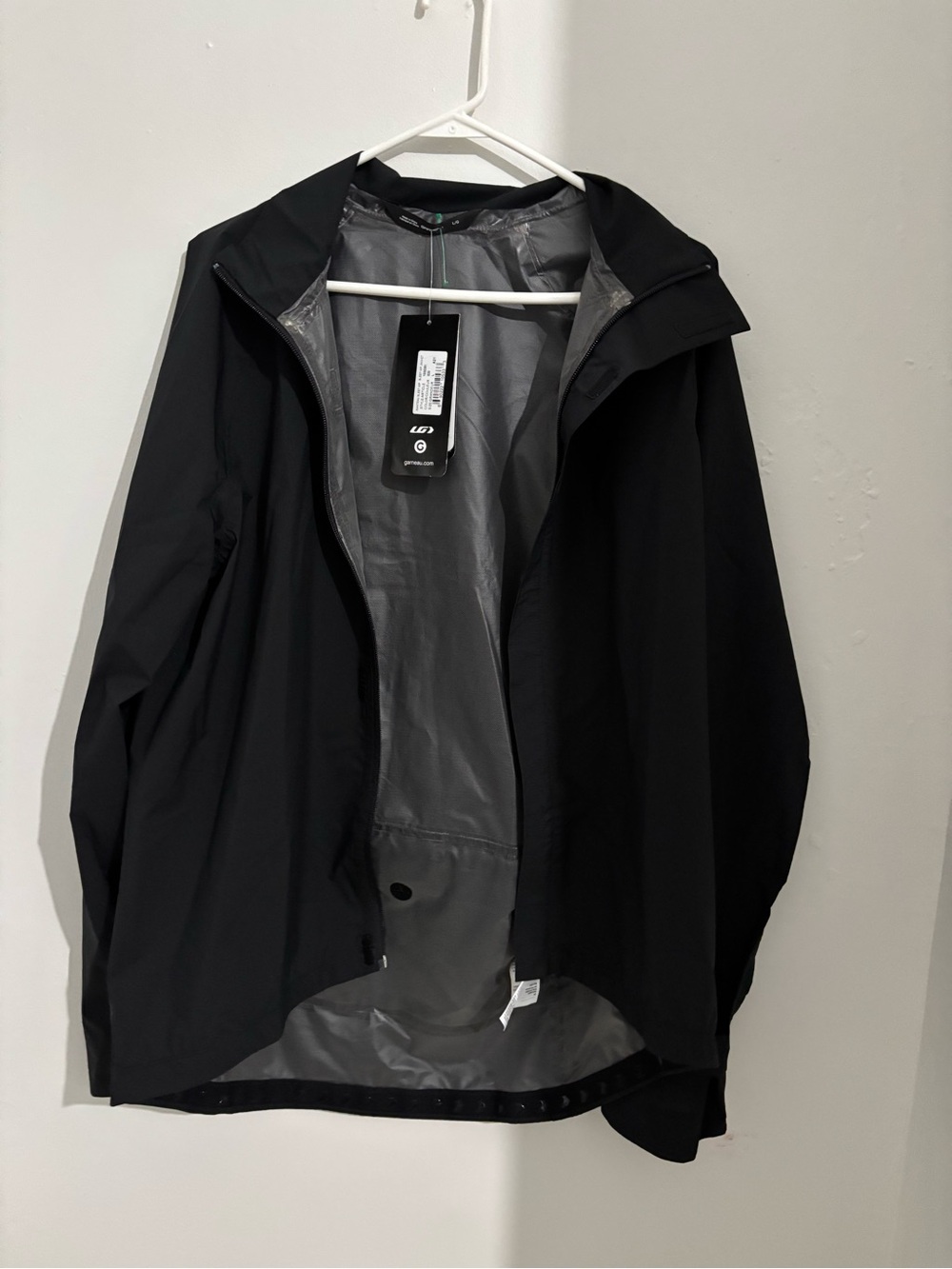 Men's Waterproof Hooded Raincoat in Black